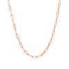 14K Rose Gold Delicate Paperclip Chain (2.10 mm)
