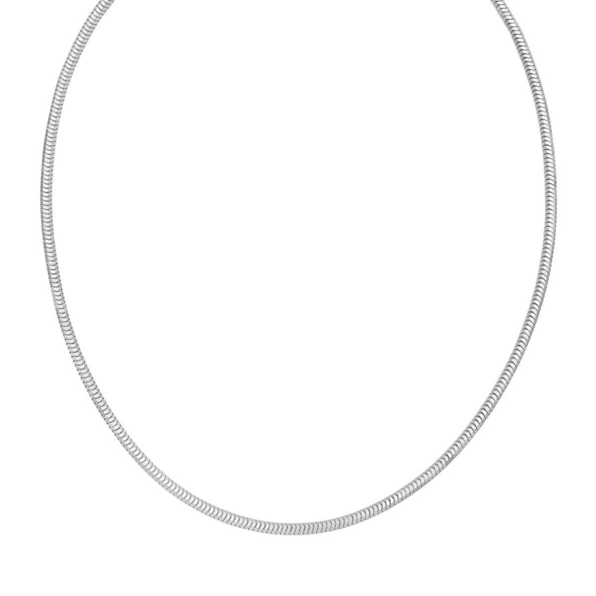 Sterling Silver Rhodium Plated Octagonal Snake Chain (3.00 mm), view 2
