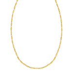 14K Yellow Gold Flat Pebble Link Necklace (2.50 mm)