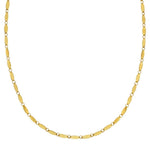 14K Yellow Gold Flat Pebble Link Necklace (2.50 mm), view 2