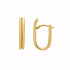 Double Oval Tube Hoop Earrings in 14K Yellow Gold, view 2