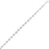 Sterling Silver Rhodium Plated Lite Puffed Mariner Chain (7.80 mm)