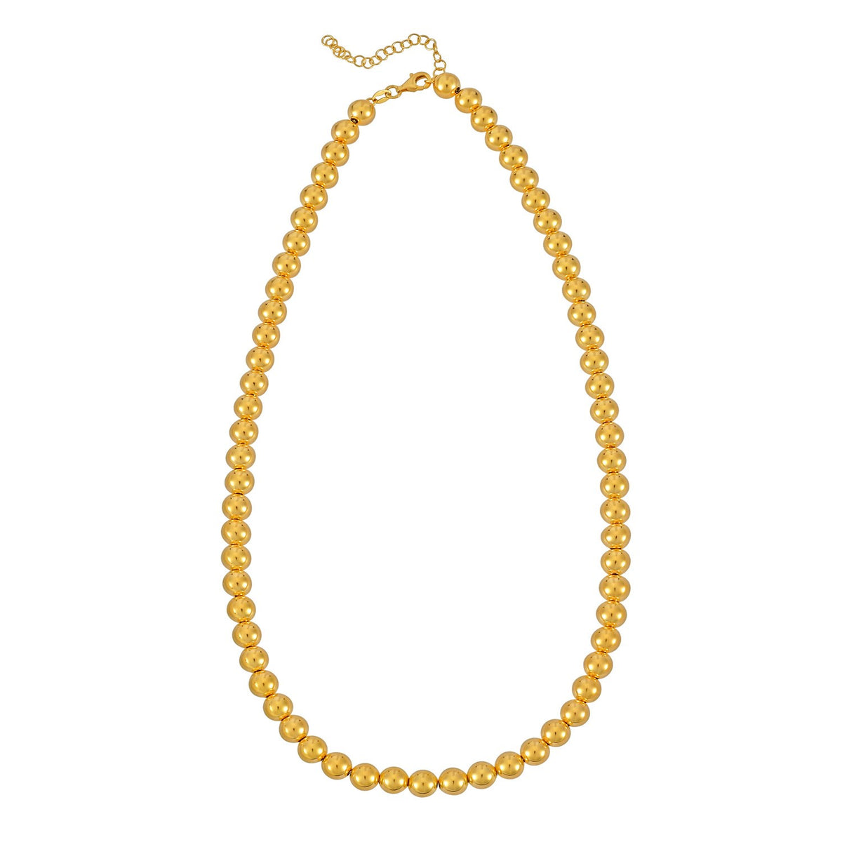 14K Yellow Gold Bead Chain (7.00 mm), view 2