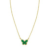 14K Yellow Gold Primavera Malachite Butterfly Necklace, view 3