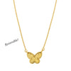 14K Yellow Gold Primavera Malachite Butterfly Necklace, view 4