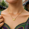 14K Yellow Gold Primavera Malachite Butterfly Necklace, view 6