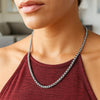Sterling Silver Rhodium Plated Round Box Chain (5.20 mm), view 4