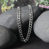 Rhodium Plated Sterling Silver Curb Style Chain (5.50 mm), view 4