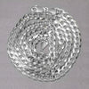 Rhodium Plated Sterling Silver Curb Style Chain (5.50 mm), view 5