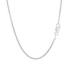 Sterling Silver Rhodium Plated Round Cable Chain (1.80 mm), view 3