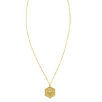 14K Yellow Gold North Star Hexagon Necklace