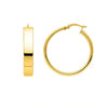 Large Tube Shaped Hoop Earrings in 14K Yellow Gold, view 2