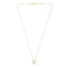 14K Yellow Gold High Polish Butterfly Peral Paste Necklace, view 2