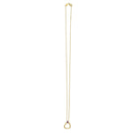 Amethyst Baguette Heart Necklace in 14K Yellow Gold, view 2
