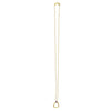 Amethyst Baguette Heart Necklace in 14K Yellow Gold, view 2