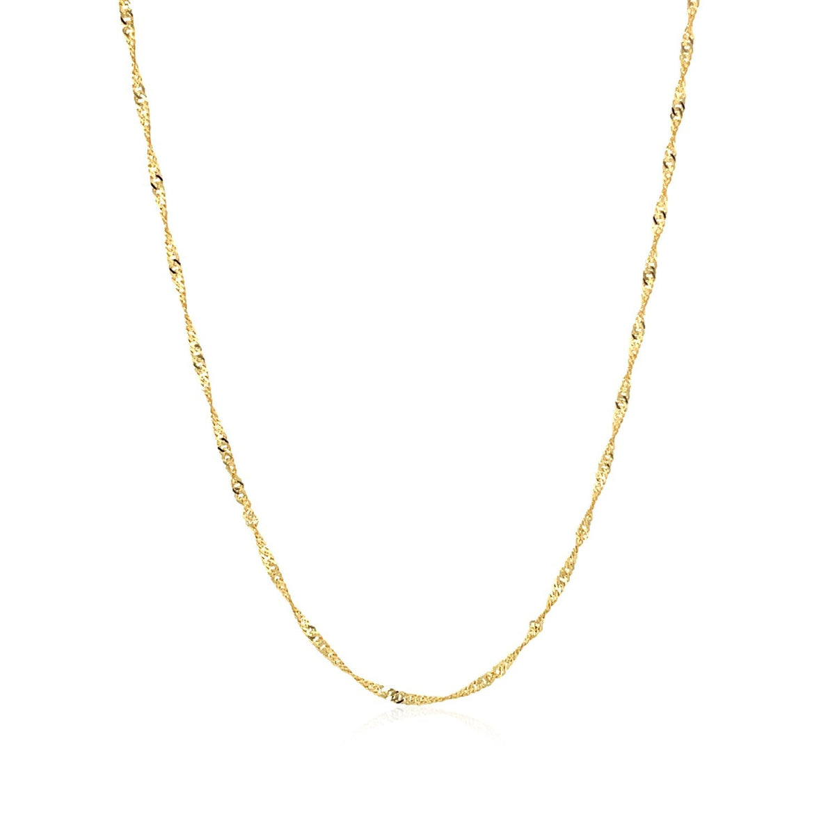 10k Yellow Gold Singapore Chain (1.50 mm), view 2