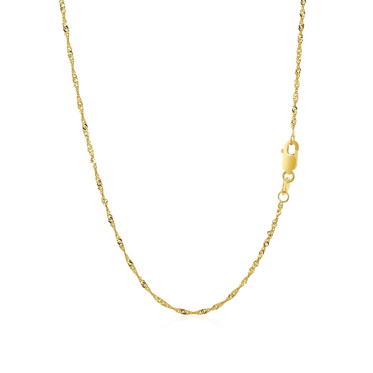 10k Yellow Gold Singapore Chain (1.50 mm), view 3