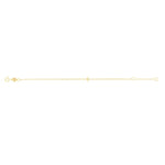 14K Yellow Gold Mini Initial I Bracelet, view 2