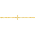 14K Yellow Gold Mini Initial I Bracelet, view 3