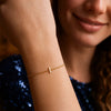 14K Yellow Gold Mini Initial I Bracelet, view 4
