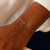 14K Yellow Gold Mini Initial I Bracelet, view 5
