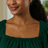 14K Yellow Gold Yours Truly Large Initial Y Necklace, view 3