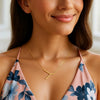 14K Yellow Gold Yours Truly Large Initial Y Necklace, view 4