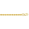 Lite Rope Chain Bracelet in 10k Yellow Gold (2.50 mm), view 2