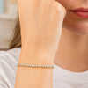 14K Two Tone Gold Diamon Oro Tennis Bracelet (2.40 mm), view 2
