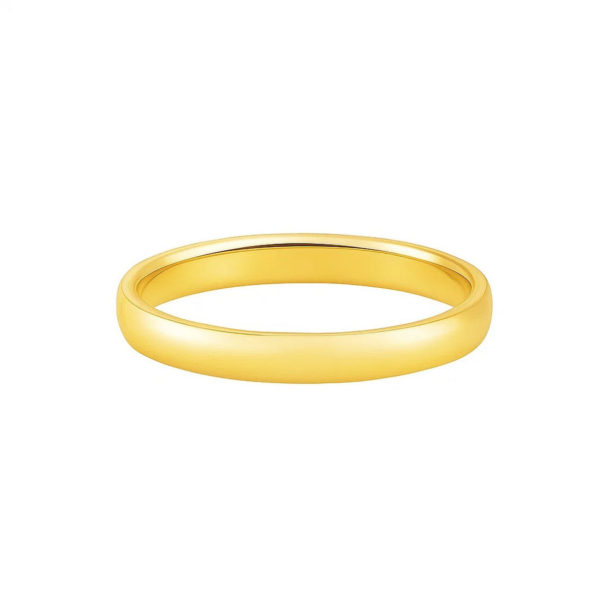 14K Yellow Gold Comfort Fit Wedding Band (3.00 mm), view 2