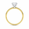 1 Carat Cushion Lab Grown IGI G/VS1 Diamond Solitaire Ring in 10K Yellow Gold