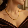 Woven Rope Necklace with Diamond Accents in 14K Yellow Gold, view 2