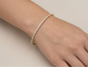 Yellow 14 Karat Gold 0.97ctw Diamond Flexible Bangle Bracelet *