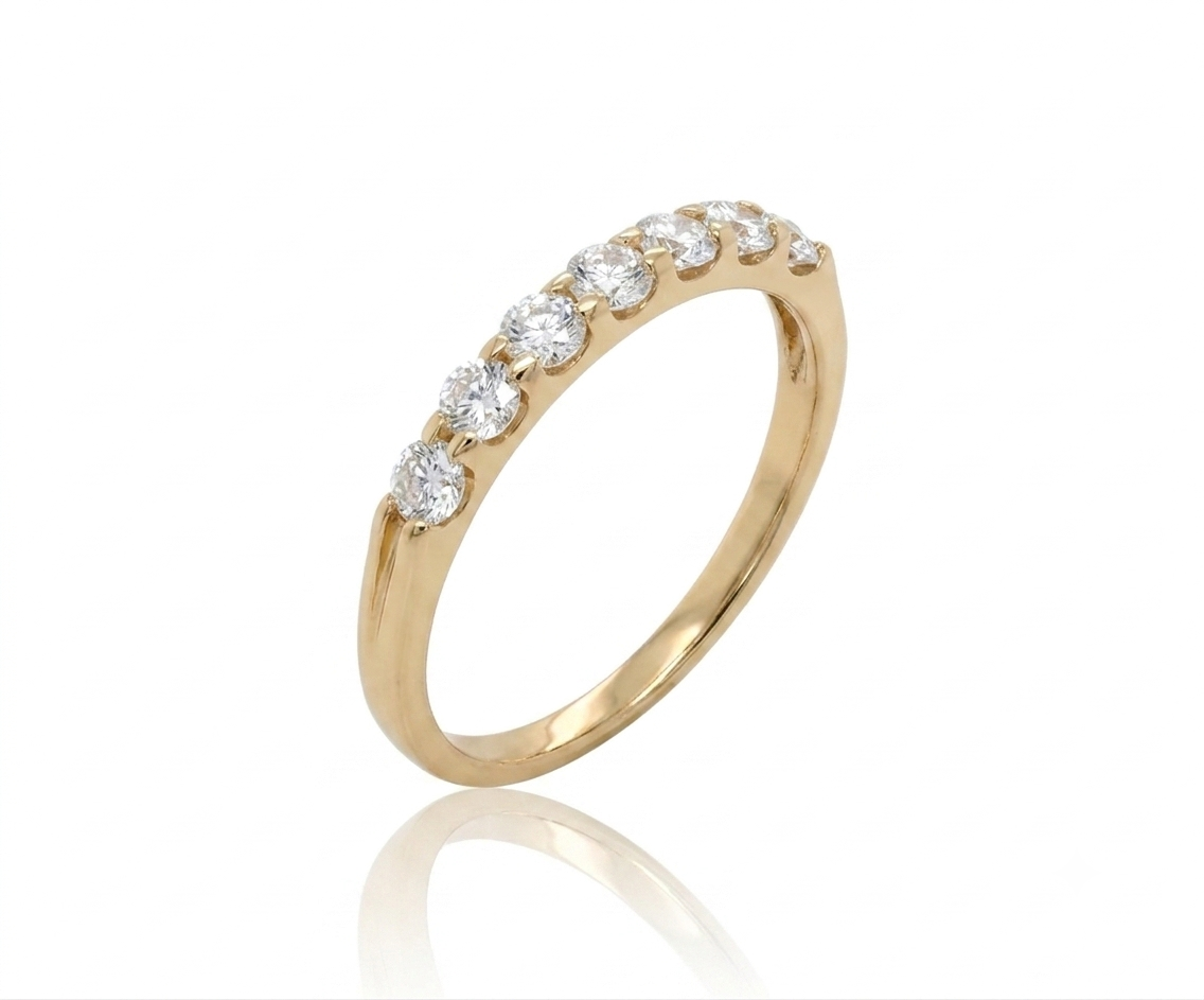 14K Yellow Gold Wedding Band Size 6.5 0.27ctw