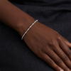 Diamond Designs White 14 Karat Gold 0.2ctw Diamond Flexible Bangle Bracelet *