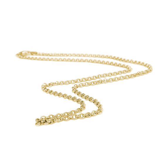 24K Yellow Gold Vermeil Thin Rolo Chain