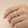 Emerald Half Eternity in Gold