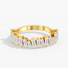 Baguette Stack Band in Gold