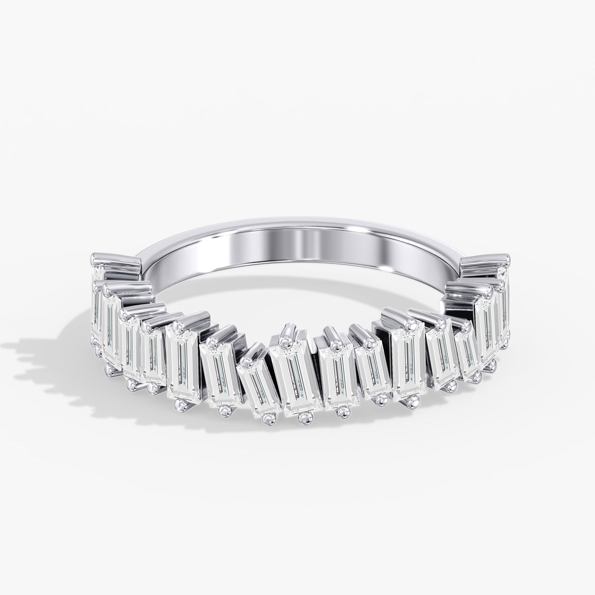 Baguette Stack Band in Gold