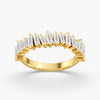 Baguette Stack Band in Gold