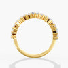 Baguette Stack Band in Gold