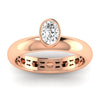 Lab Diamond Oval Cut Ring 1/2 Ctw. in Gold