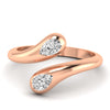Lab Diamond Pear Bypass Ring 1/2 Ctw. in Gold