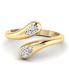 Lab Diamond Pear Bypass Ring 1/2 Ctw. in Gold