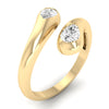 Lab Diamond Pear Bypass Ring 1/2 Ctw. in Gold