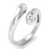 Lab Diamond Pear Bypass Ring 1/2 Ctw. in Gold