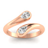 Lab Diamond Pear Bypass Ring 1/2 Ctw. in Gold