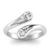 Lab Diamond Pear Bypass Ring 1/2 Ctw. in Gold