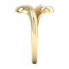 Lab Diamond Pear Bypass Ring 1/2 Ctw. in Gold