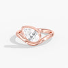 Lab Diamond Pear Pinky Ring 1 Ct. in Gold